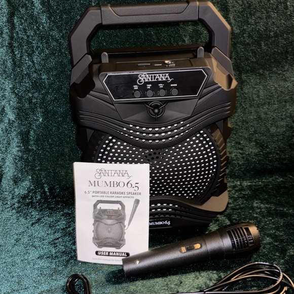 Santana Mumbo 6.5” Portable Karaoke Speaker with LED Color Light Effects NEW! - Picture 12 of 14
